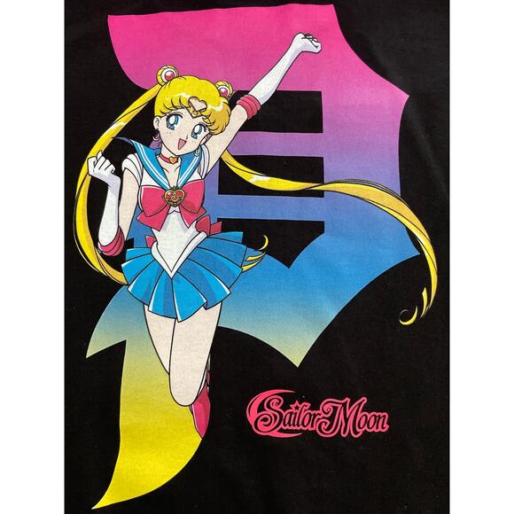 Sailor Moon Anime T-Shirt Black New Primitive  Women's Large / Men's Medium - Picture 1 of 6